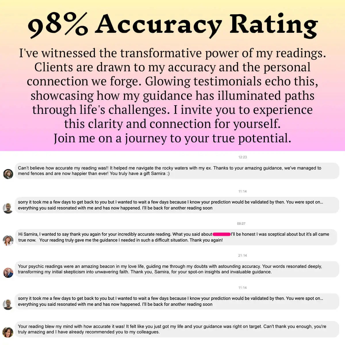 Full Psychic Reading by Samira (Special Offer) thumbnail-image-10